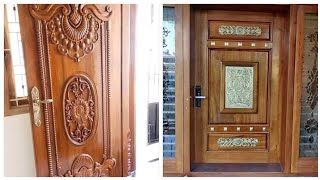 Latest and fantastic design of wooden made main door design/stylish design of wooden main door 2024
