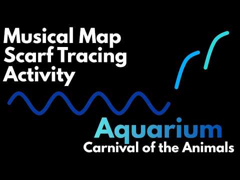 Aquarium (Saint-Saëns) Carnival of the Animals Musical Map Scarf Tracing Activity
