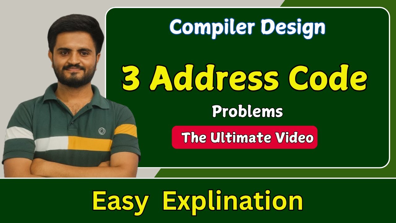 Three(3) Address Code representation | Compiler design |All ...