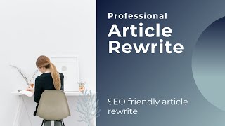 Professional Article Rewrite Writers