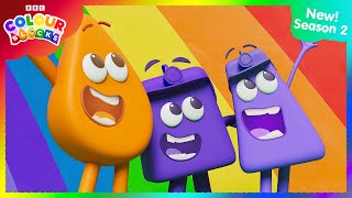 Colouring a Rainbow  | FULL EPISODE - S2 E4 | Kids Learn Colours | Colourblocks