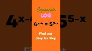 “4^(x−4) = 5^(5−x) | Olympiad Level Trick #learnmath