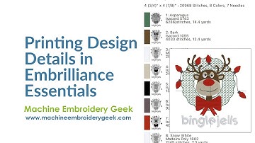 How to print out your embroidery design in Embrilliance Essentials and why you might want to