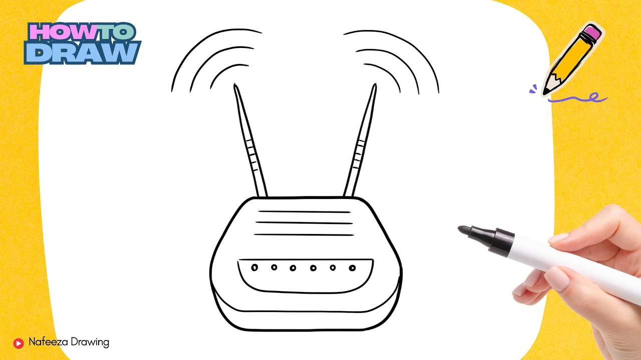 How to draw Router - YouTube