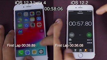 iOS 12.3 beta 4 vs iOS 12.2 speed test on iPhone 6s | iSuperTech
