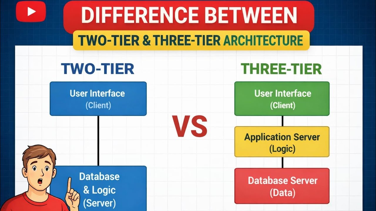 What is the difference between two tier and three tier architecture ...