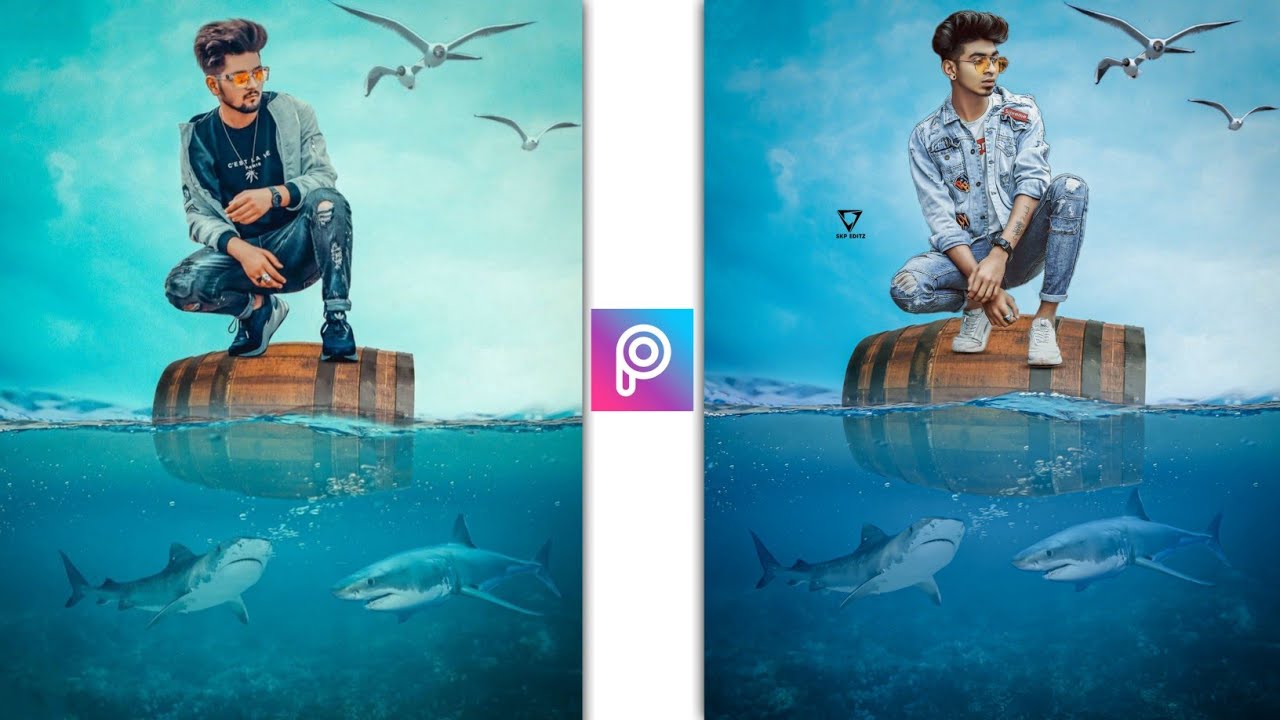 PicsArt Underwater Photo Editing Tutorial PicsArt Underwater Manipulation Photo Editing