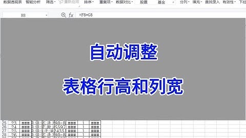 WPS Excel表格：自动调整行高和列宽。 #wps #excel #干货分享