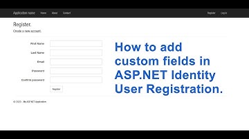 How to add custom fields in ASP.NET Identity User Registration