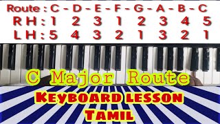 Tamil Keyboard Lesson #5| C Major route with Finger practice screenshot 4