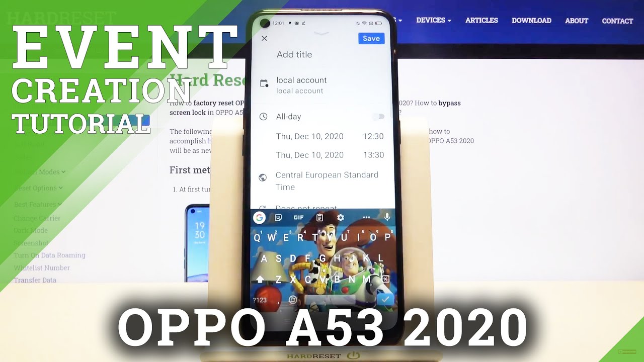 How to Add Event to Calendar in OPPO A53 2020 Calendar App YouTube