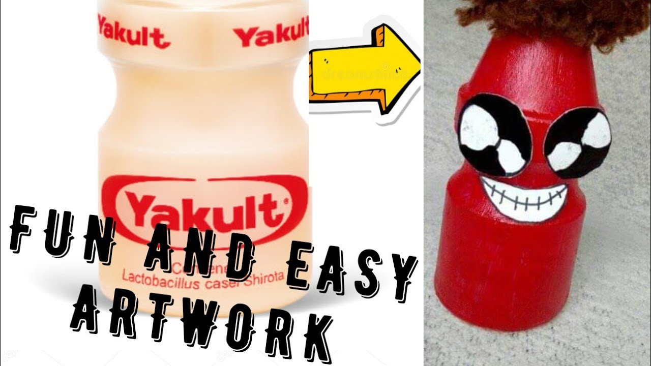 Amazing and fun artwork yakult bottle YouTube