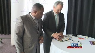 Whalen Landon TV Stand with Cube Organizer for Flat Panel Screen TV’s up to 45″, Rustic Brown Joe Whelan reports on Chuck Pagano's visit to Fort Wayne for Big Brothers Big Sisters event on 4/17/