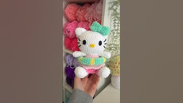 hello kitty free crochet pattern 💕🎀 #crochet #hellokitty #freepattern