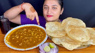 EATING MASALA CHOLE WITH SOFT BHATURE|STREET STYLE CHOLE BHATURE ASMR|MASSIVE FOOD EATING VIDEO|FOOD screenshot 3
