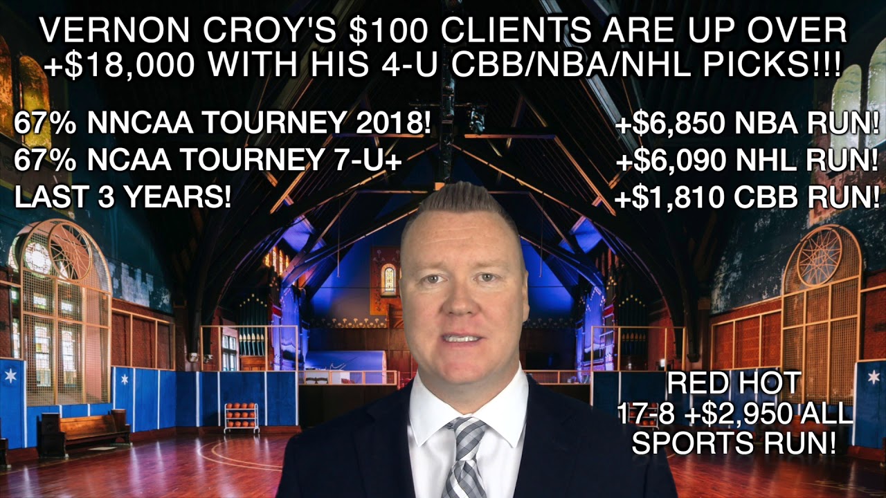 FREE NHL PICKS, TIPS, ODDS, SPORTS BETTING EXPERT VERNON CROY, 47-27 +90 NHL RUN (MARCH 2019)