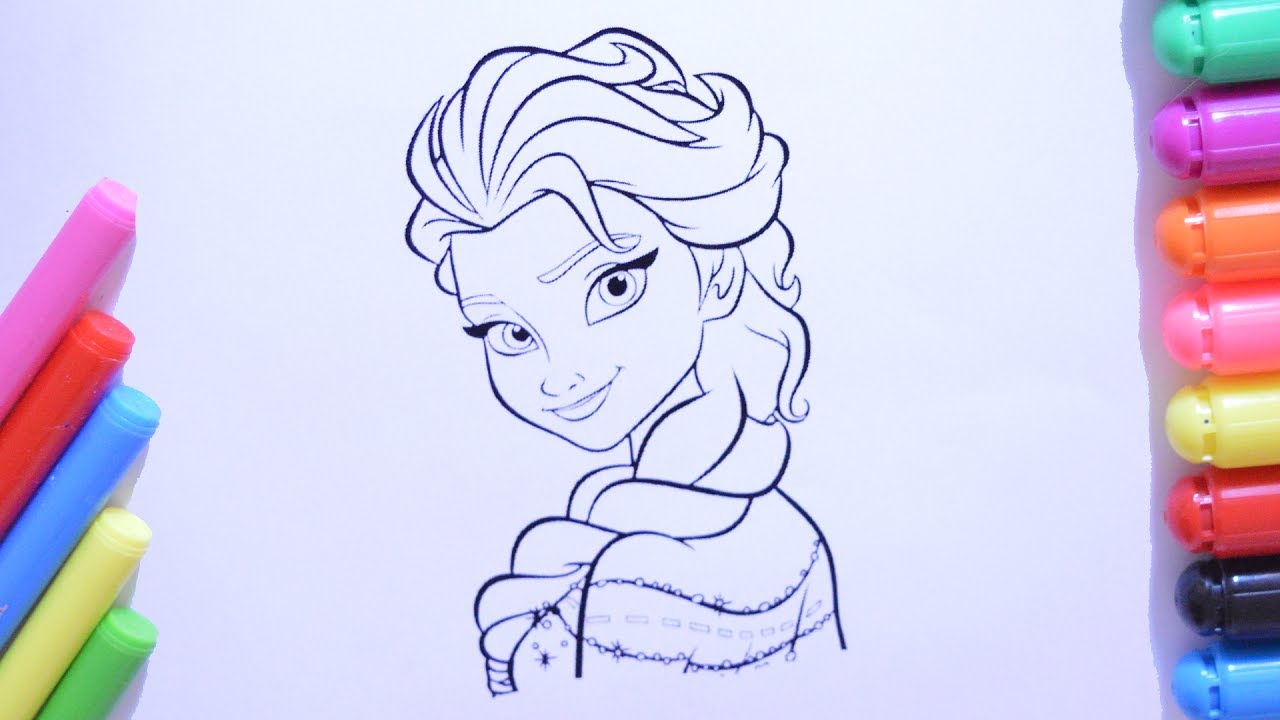 Boyama Sayfasy Elsa - Boyama Sayfası