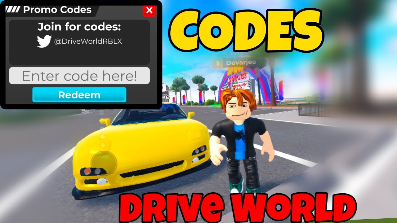 🏎️ Drive World Codes 2026 Roblox | ALL NEW WORKING CODES + FREE CARS ...