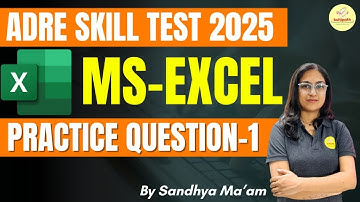 ADRE Computer Skill Test-1|| MS Excel #computer #skilltest #skills #msword #education #adre #excel