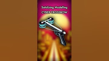 SATISFYING!! Cyber Crossbow 60s Modelling - Download At The End!  #3danimation #shorts #3dmodeling