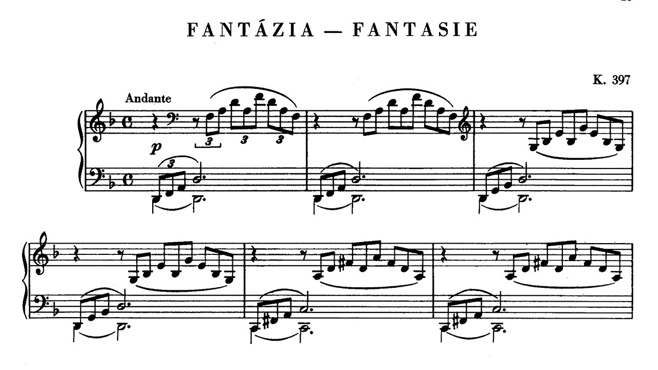 Mozart: Fantasia in D Minor K 397 - Jorg Demus, 1962 - MHS 830 