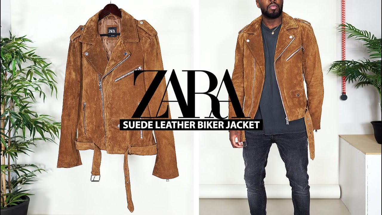 zara biker jacket suede