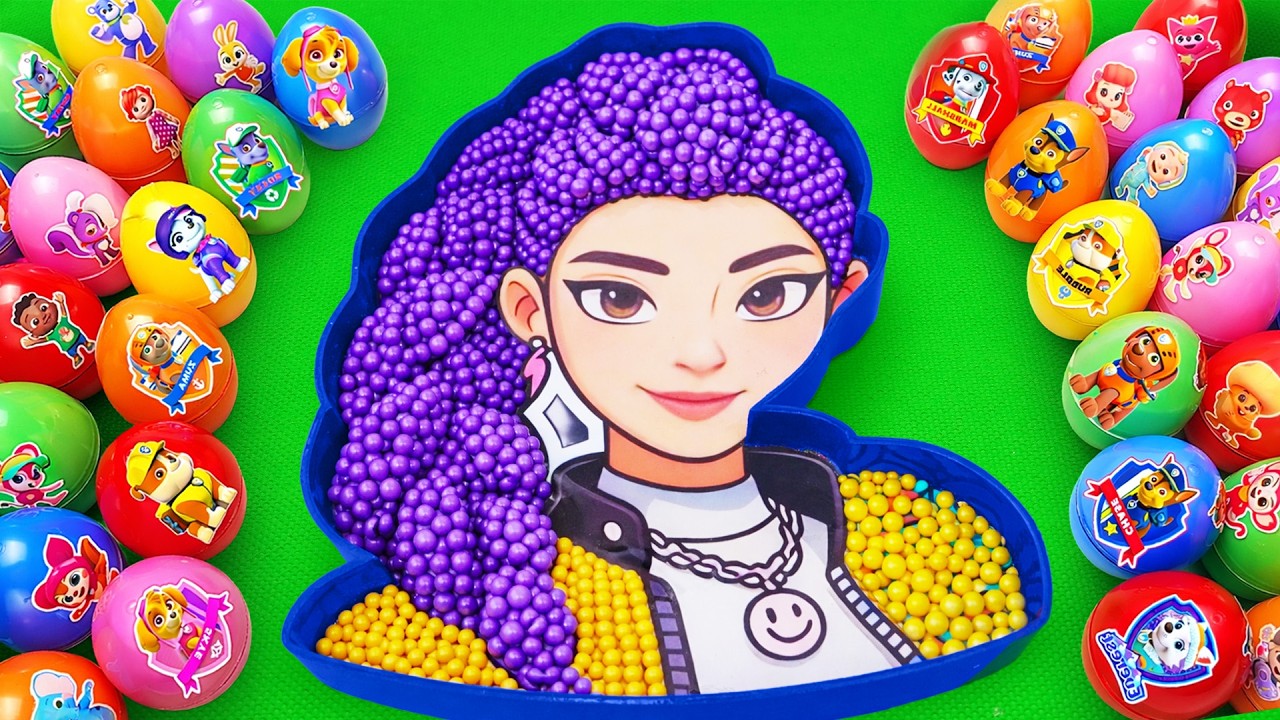 Satisfying ASMR | Making Rumi KPop Demon Hunters Beads Bathtub by Mixing Paw Patrol Slime CLAY Eggs