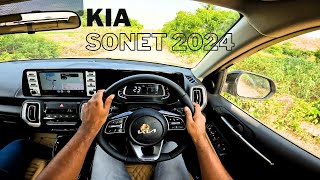 POV Drive | 2024 KIA SONET HTX FACELIFT TURBO DCT | Village roads | Offroad
