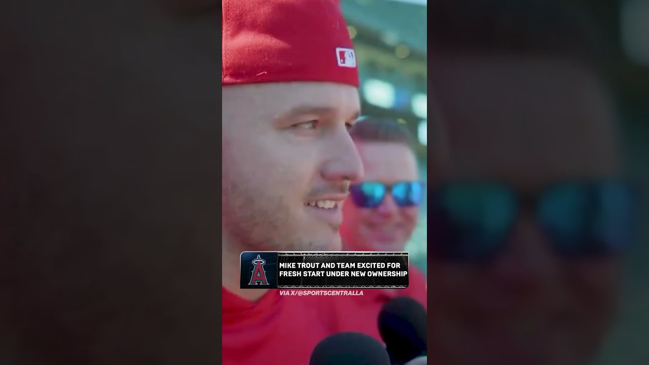 Mike Trout EXCITED for new Angels' ownership 😄 #miketrout #angels #mlb