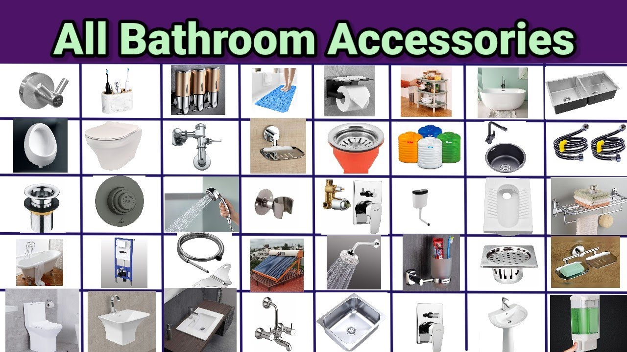 Sanitary Fitting Name || Bathroom FittingNames Bathroom Accessories Name &Pictures || Plumbing