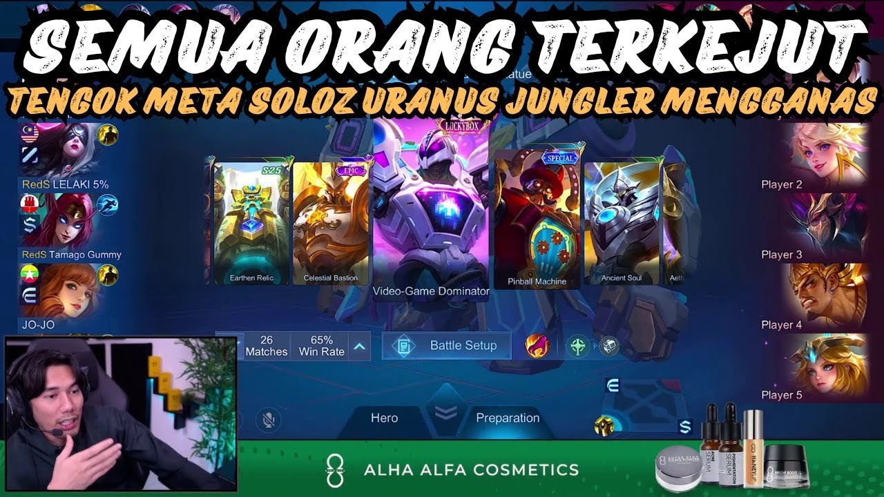 SEMUA ORANG TERKEJUT🤯TENGOK META SOLOZ URANUS JUNGLER MENGGANAS🤯
