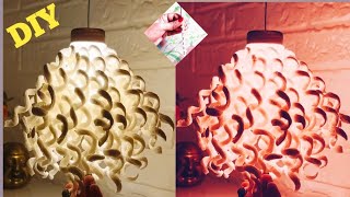 DIY Paper Curl Lantern | Lamp Shade | Paper Curl Light | How To Make Paper Lantern | Home Decoration