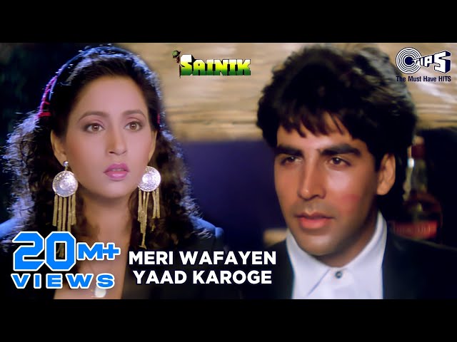 Meri Wafayen Yaad Karoge - Video Song | Sainik | Akshay Kumar & Ashwini Bhave | Asha Bhosle class=