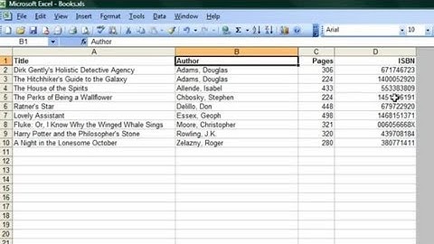 How to Use Microsoft Excel to Catalogue Books : Microsoft Office Software