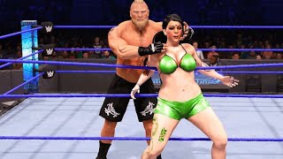 WWE 2K24 My Rise - Smackdown's GM The Brock Lesner VS indian Girl Intergender Match #wwe2k23 #wweraw