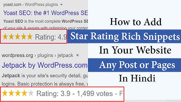 How to Add Star Rating Rich Snippets On WordPress Post & Pages in Hindi without Plugin | Learn2Smart