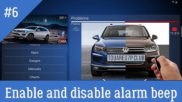 How to enable and disable alarm beep on a Touareg7p