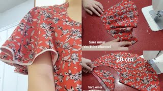 خياطة و تفصيل كم المروحة او فراشة بأسهل طريقة/ umbrella sleeve size XL