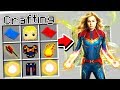 CRAFTING CAPTAIN MARVEL IN MINECRAFT!