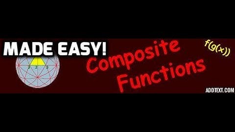How to solve Composite Functions easily! Simple steps for understanding these functions