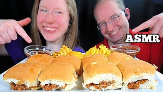 ASMR SLOPPY JOE SLIDERS FEAST MUKBANG EATING SOUNDS