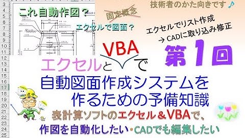 エクセルとVBAで自動図面作成システムを作るための予備知識　第１回【毎日エクセルVBA】
