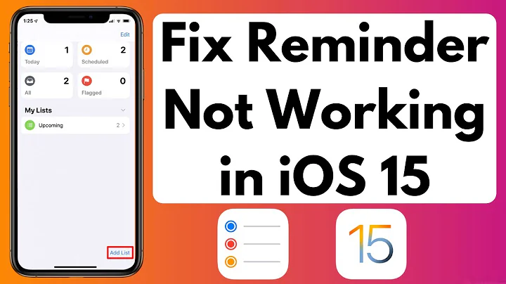 How To Fix Reminders Not Working in iOS 15 | Fix Reminder App Crashing in iOS 15