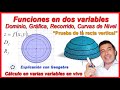 Vectorial Clase #6: Funciones en dos variables - Dominio - Recorrido - Gráfica - Curvas de nivel