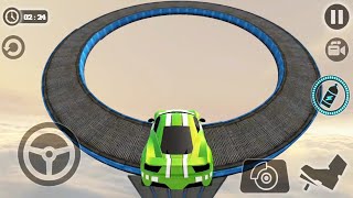 Impossible Car Tracks 3D: グリーン スポーツ カー ドライビング シミュレーター ベスト ゲーム - Android ゲームプレイ screenshot 1