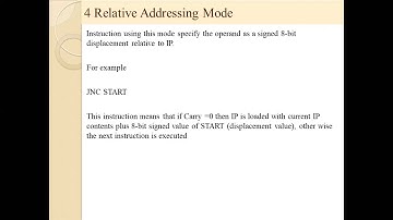 Microprocessor Lecture 9 relative and implied addressing mode