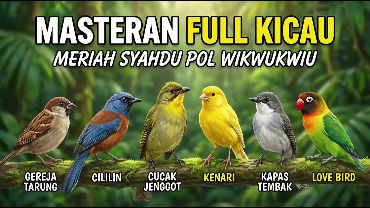 MASTERAN CAMPUR (gereja tarung, cililin, cucak jenggot, kenari, kapas tembak, love bird)