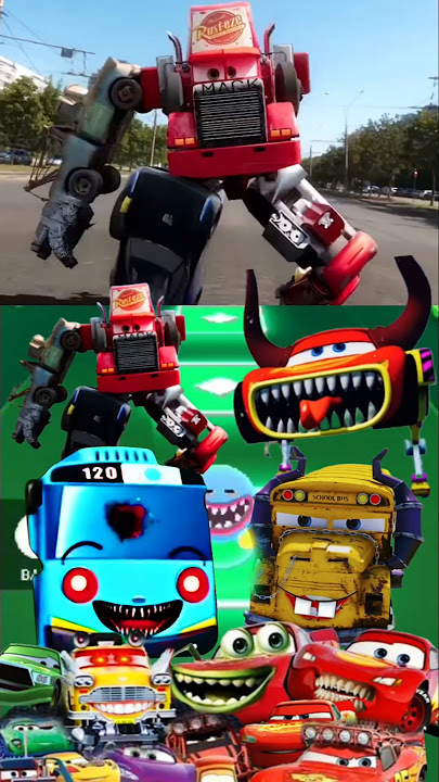 Mix - Monster McQueen Robot Car Easter - Tiles Hope Coffindance #mcqueenshorts
