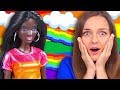 САМАЯ ТЕМНАЯ БАРБИ! Что с ногами😱 Обзор куклы Barbie Fashionistas Rainbow Sparkle/ распаковка