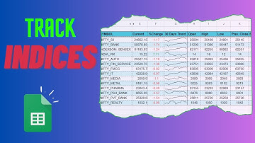 How to Track Sectoral Index (NIFTY, VIX, BN) in Google Sheet?✅